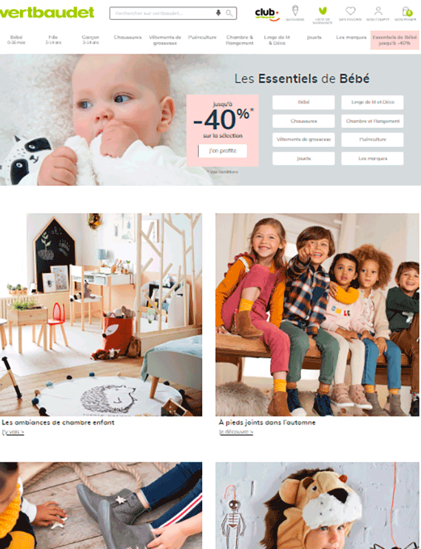 Дизайн интернет-магазина детской одежды